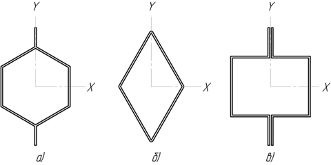 Характерные ячейки армирующей структуры.